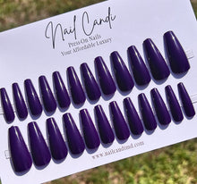 Load image into Gallery viewer, Plumlicious | Solid Dark Purple Nails