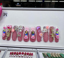Load image into Gallery viewer, Handmade 1024 | XL French Y2K Nails
