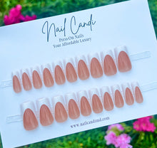 Load image into Gallery viewer, Handmade Long Square French Gel Nails