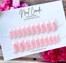 Load image into Gallery viewer, Handmade Long Square French Gel Nails