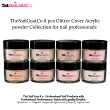 Load image into Gallery viewer, 8-Piece Glitter Cover Acrylic Powder Collection for Nail Professionals