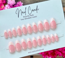 Load image into Gallery viewer, Handmade Medium Almond French Gel Nails