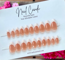 Load image into Gallery viewer, Handmade Medium Almond French Gel Nails