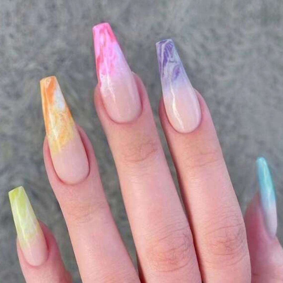 pastel acrylic nails