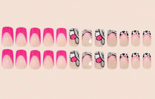 Load image into Gallery viewer, Pink Kaws | Short Square Pink Kaws Inspired Nails
