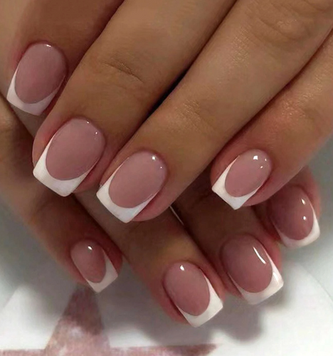 short square french nails