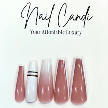 Load image into Gallery viewer, Soft Serve | Nude White Thin French Ombre Nails
