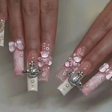 Load image into Gallery viewer, Coachella| Extra Long Square Large Multi-Charm Nails
