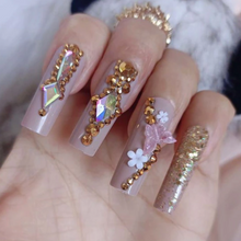 Load image into Gallery viewer, Altese | Extra Long Square Mauve Decorative Nails
