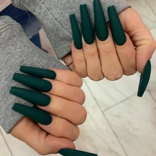 Load image into Gallery viewer, Forrester | Solid Matte Forest Green Nails