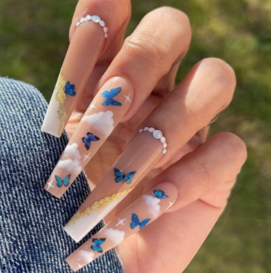 Ariella | Butterfly Cloud Nude Nails