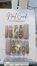 Load and play video in Gallery viewer, Altese | Extra Long Square Mauve Decorative Nails
