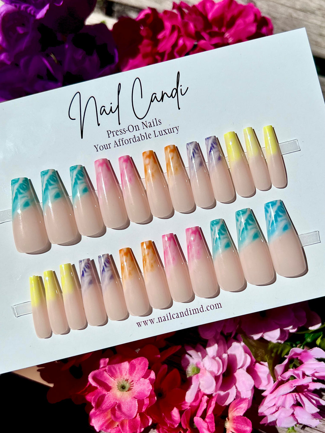 Lauren | Long Pastel Coffin Nails