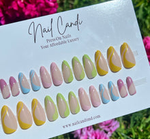 Load image into Gallery viewer, Cora | Pastel Swirl Almond Nails
