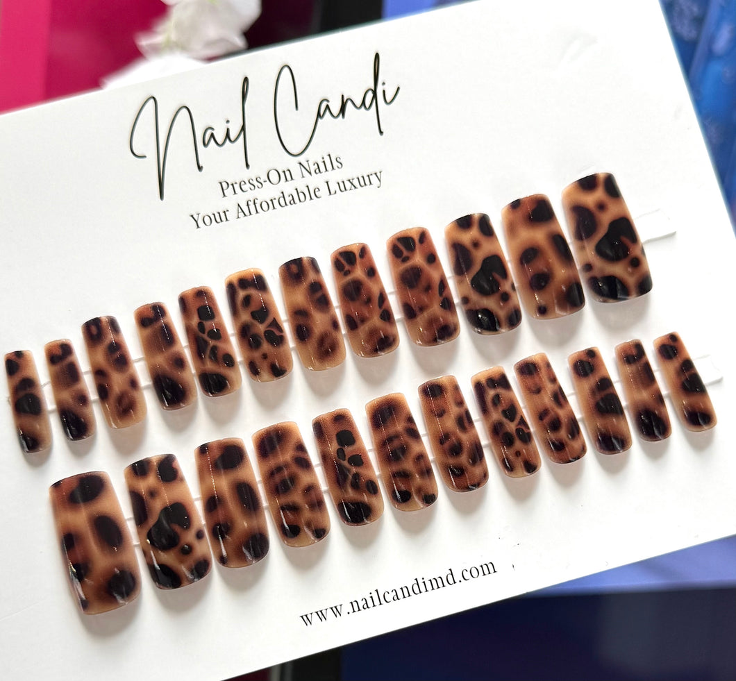 Tort | Medium Almond Tortoise Nails