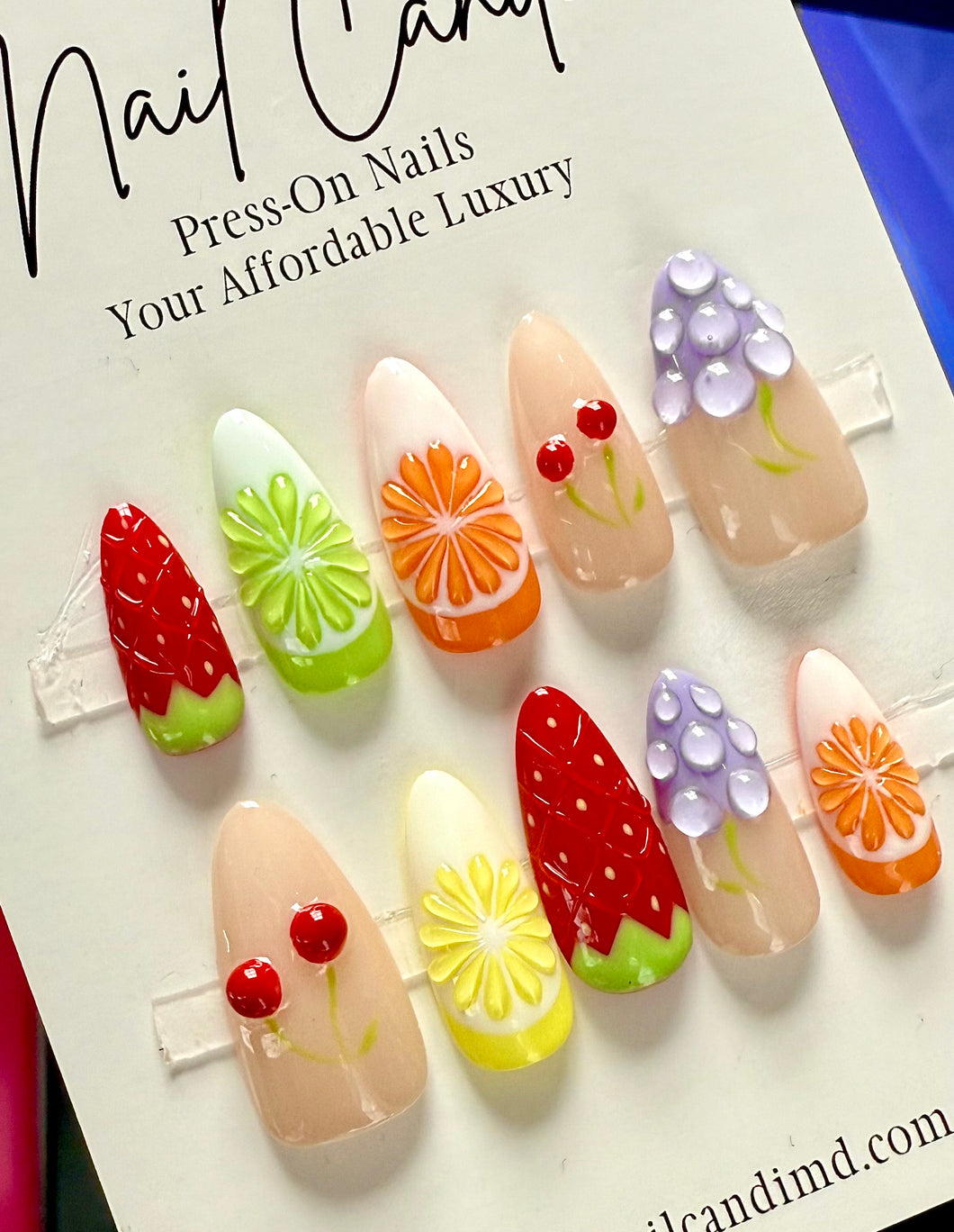 Handmade Medium 3D Fruit Nails