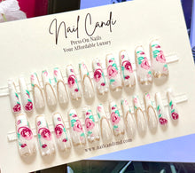 Load image into Gallery viewer, Poppy | Long Coffin Tea Party Nails
