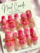 Load image into Gallery viewer, Handmade 2XL Square 3D Lip Nails - HM415

