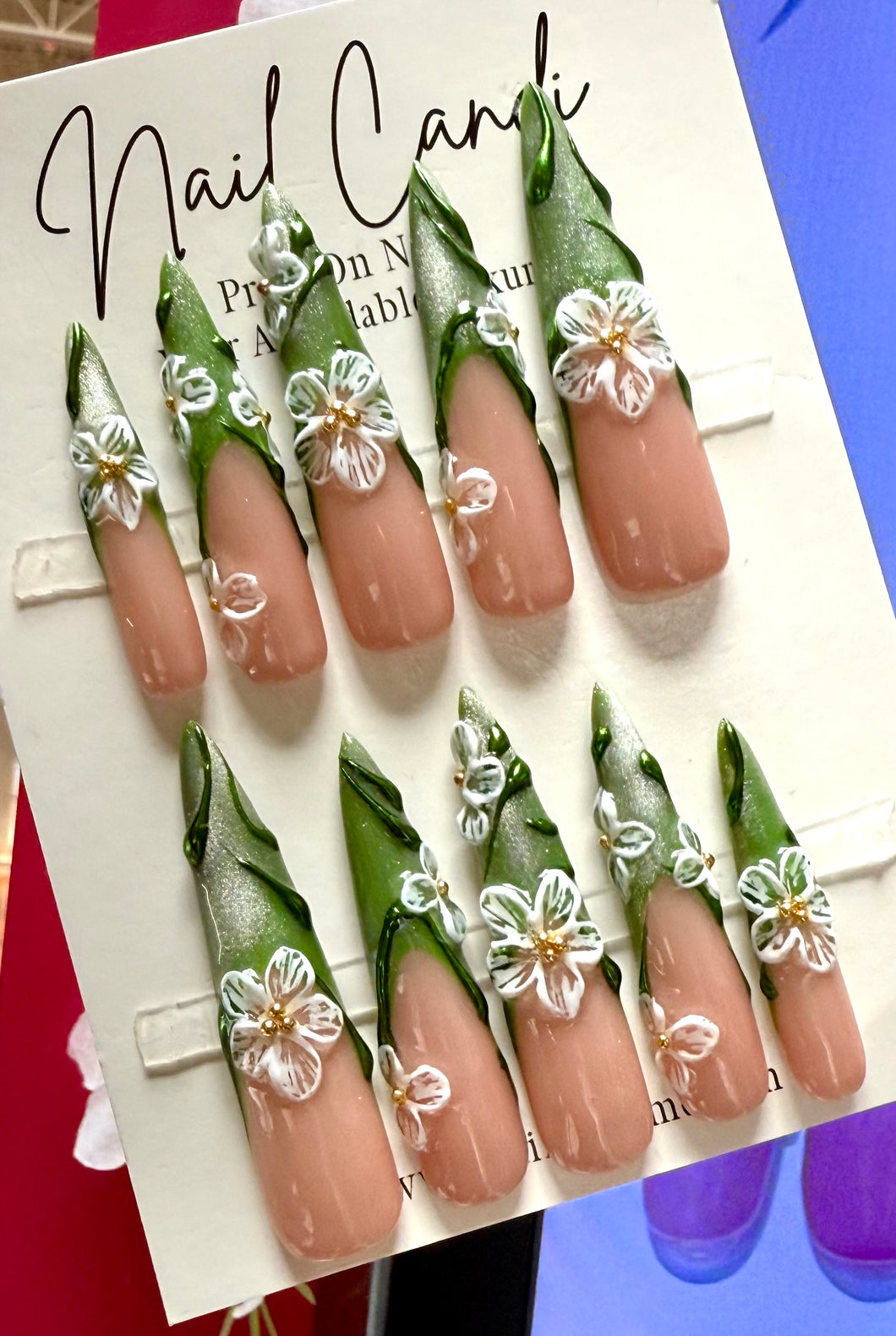 Handmade *Alessandra* 3D Floral Nails