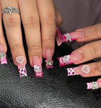 Load image into Gallery viewer, Y2K Kitty | Medium Pink Hello Kitty Nails
