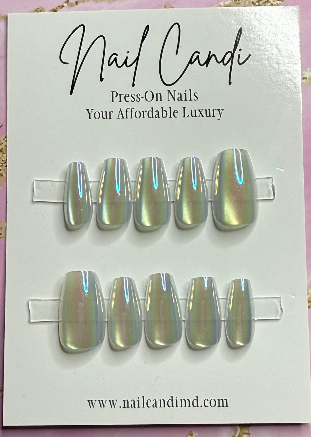 Semi-Handmade Opal Cateye Nails