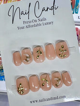 Load image into Gallery viewer, Handmade Short Nude Crescent Iridescent Nails
