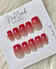 Load image into Gallery viewer, Semi-Handmade Short Pink Cateye French Nails
