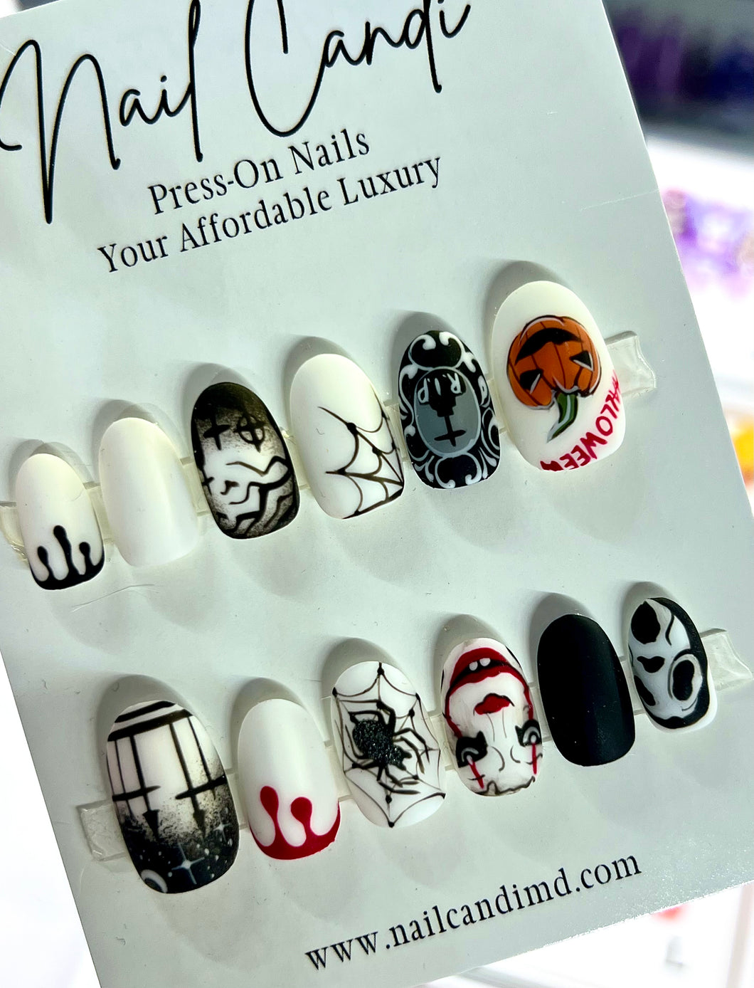 Handmade Scary Halloween Nails