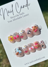 Load image into Gallery viewer, Handmade Short Hello Kitty Inspired Nails
