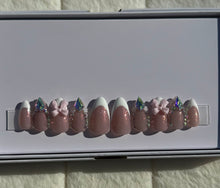 Load image into Gallery viewer, Handmade 1053 | Medium Almond Coquette Nails
