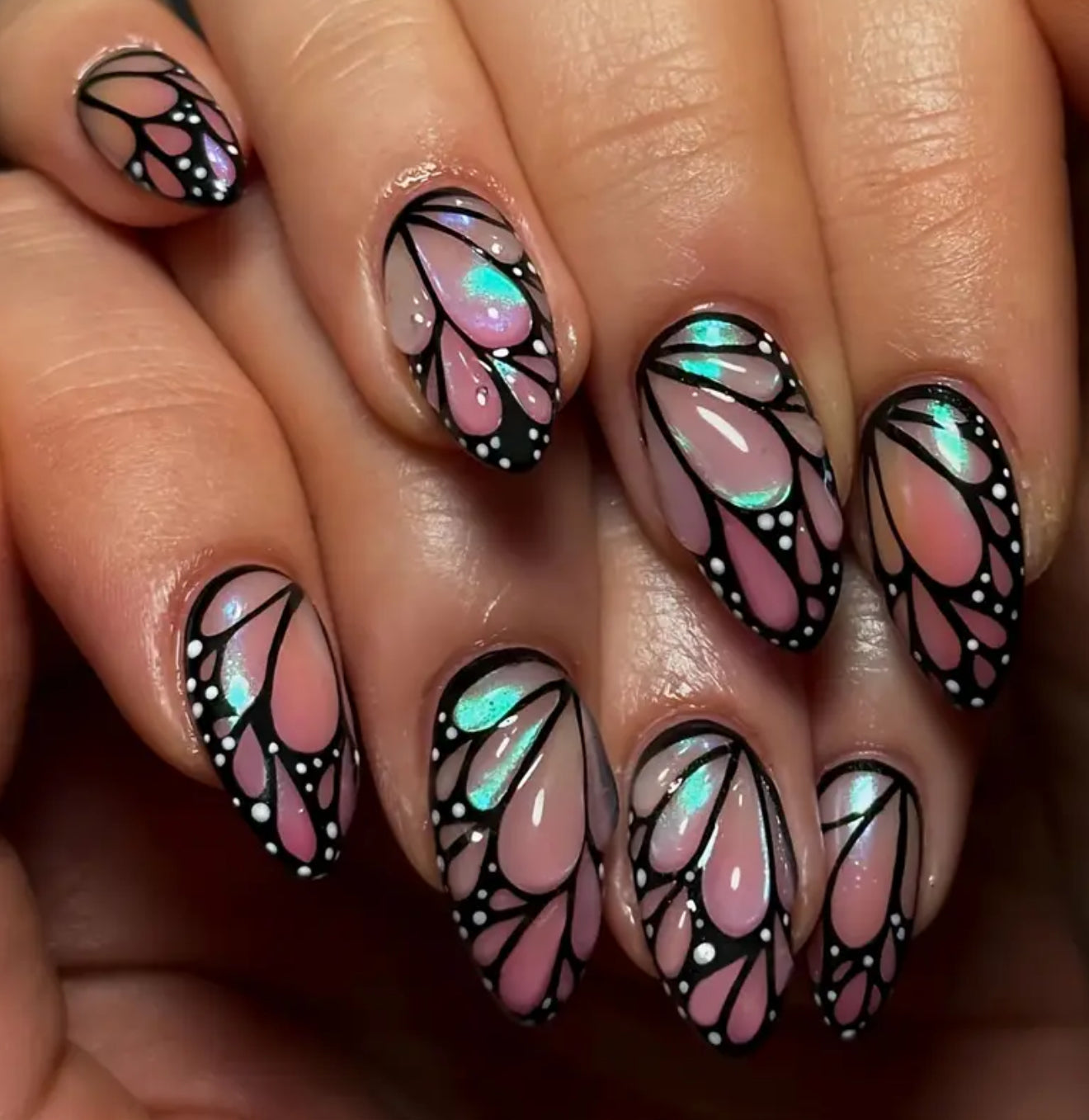 Butterfly Wings 3D Adorned Nails