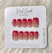 Load image into Gallery viewer, Semi-Handmade Short Pink Cateye French Nails

