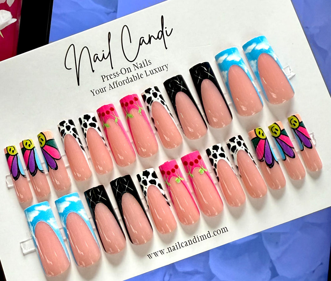 Jollytime | XL Square Fun Sky Nails
