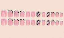 Load image into Gallery viewer, Baby Pink Kaws | Short Square Baby Pink Kaws Inspired Nails
