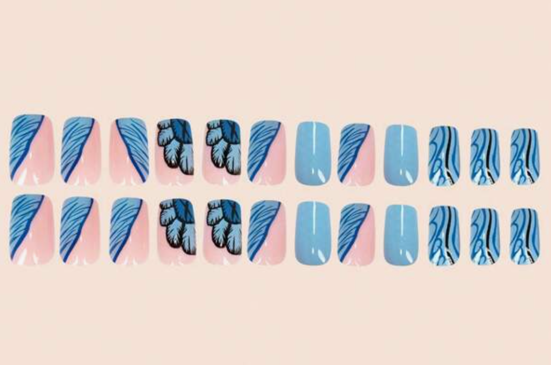 Blue Kaws charms Acrylic Press on nails – FASHION COUTURE