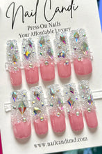 Load image into Gallery viewer, Handmade 2XL Square Pixie Crystal Nails
