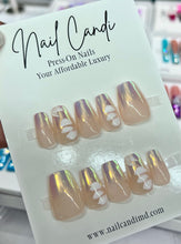 Load image into Gallery viewer, Handmade Short Coffin Iridescent Ombre Nails
