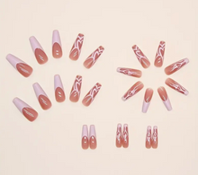 Load image into Gallery viewer, Charlotte | Long Coffin Pink French Nails
