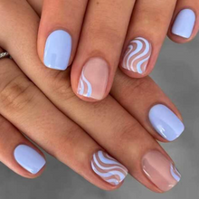 Load image into Gallery viewer, Darla | Short Light Blue Nails

