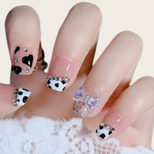 Load image into Gallery viewer, Della | Short Cow Print French Nails
