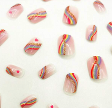 Load image into Gallery viewer, Dorothy | Short Rainbow Pride Nails
