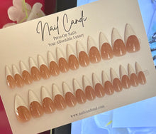 Load image into Gallery viewer, Handmade Long Stiletto French Gel Nails
