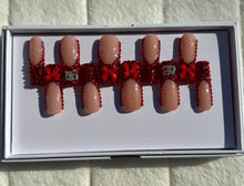 Load image into Gallery viewer, Handmade 1044| XL Ruby French Hello Kitty Nails
