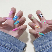 Load image into Gallery viewer, Harlow | Long Square Multi-Pattern Nails
