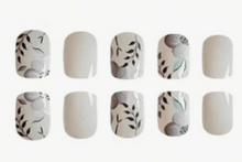 Load image into Gallery viewer, Hermoine | Short White Frost Floral Nails
