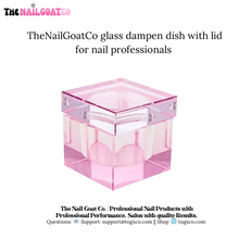 Load image into Gallery viewer, TheNailGoatCo square Dampen dish with lid for acrylic liquid/ nail professionals
