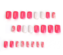 Load image into Gallery viewer, Ladies Night | Short Pink &amp; White Nails
