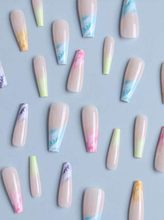 Load image into Gallery viewer, Lauren | Long Pastel Coffin Nails
