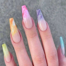 Load image into Gallery viewer, Lauren | Long Pastel Coffin Nails
