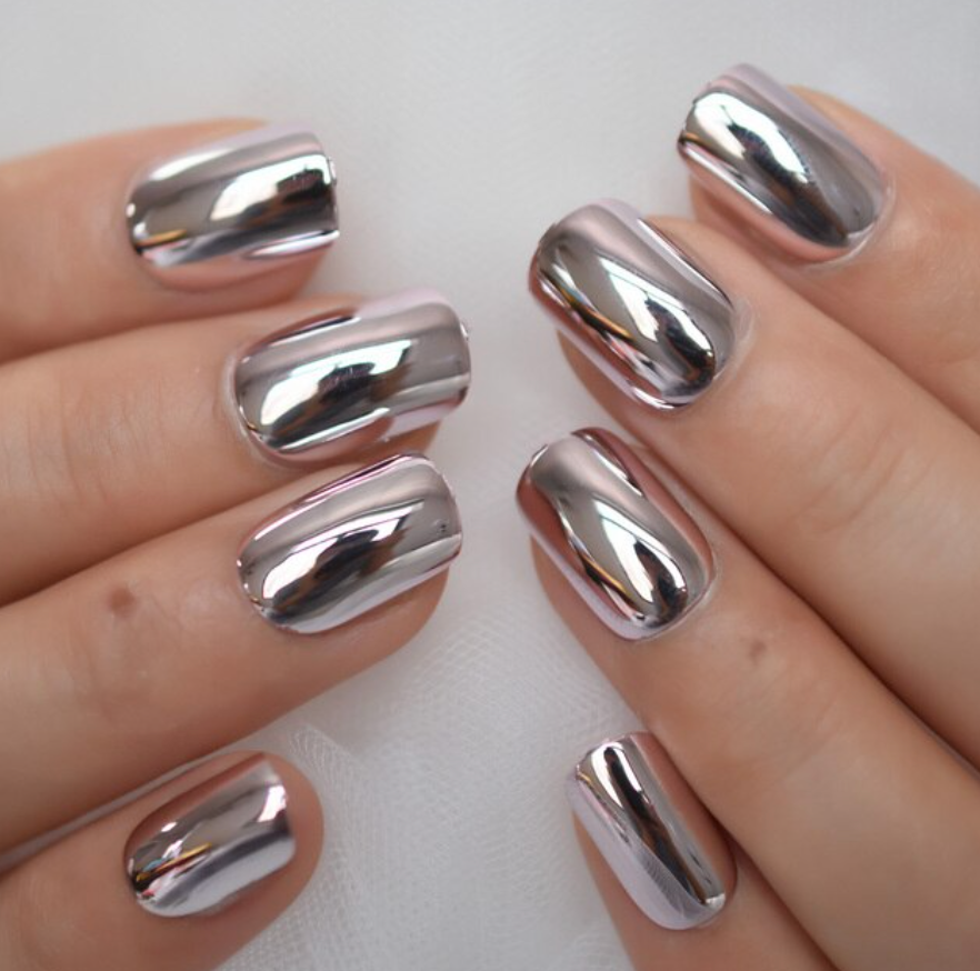 Look In The Mirror | Short Chrome Nails